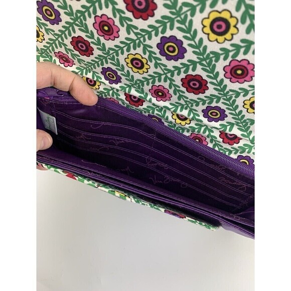 Vera Bradley Flap Fold Magnet Quilted Wallet Viva La Vera Card Cards Bill Fold - Picture 10 of 12